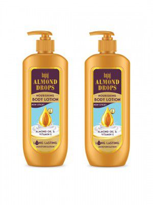 BAJAJ CONSUMER CARE Set of 2 Almond Drops Nourishing Body Lotion with Vit E - 600ml Each