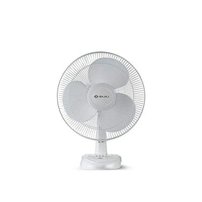 Bajaj Esteem Table Fan 400 MM | Low Power Consumption | White