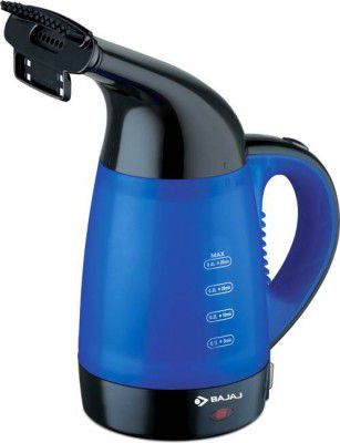 Bajaj GS1 600 Watt Garment Steamer Cum Kettle, Black/Blue