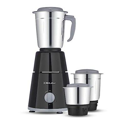 Bajaj GX 1 Mixer Grinder,500W Titan Motor,3 Jars,2 in 1 Function Blade,Black