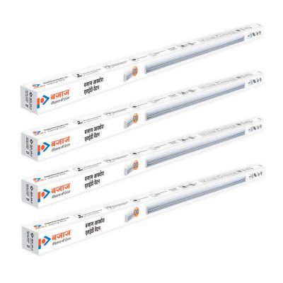 Bajaj Ivora 20W LED Tubelight | 2000 Lm | Round LED Batten (White, Pack of 4)