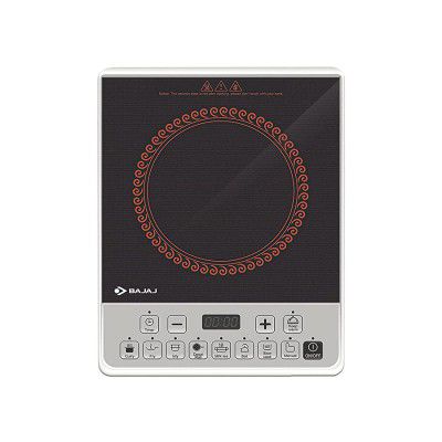 Bajaj Majesty ICX Pearl 1900W Induction Cooktop with Pan sensor and Voltage Pro Technology