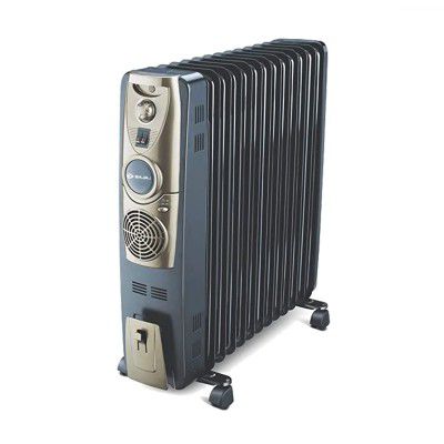 Bajaj OFR Room Heater, 11 Fin 2500 Watts Oil Filled Room Heater with 400W PTC Ceramic Fan Heater, ISI Approved (Majesty 11F Plus Black/Golden)