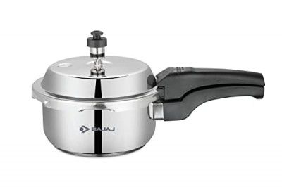 Bajaj PCX 2IB SS 2 Litre Stainless Steel Pressure Cooker with Outer Lid