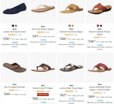 Bata Women's Footwear Minimum 50-70% off Starts from Rs.226