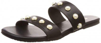 BATA womens Raver Black Slipper - 4 UK (5716310)