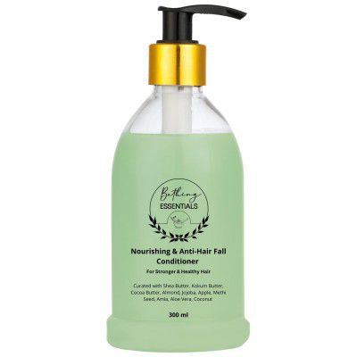 Bathing Essentials Natural Conditioner (300ml) for Hair Fall, Dandruff & Frizz Control. Nourishing Conditioner for Healthy Hair | Paraben & SLS-Free | Suitable for All Hair Types (Crafted with 10+ Nat