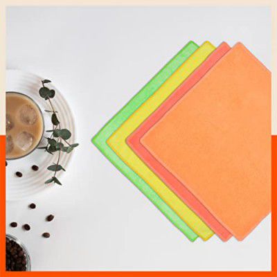 Bathla Spic & Span Multi Purpose Micro Fiber Cleaning Cloth - 340 GSM: 60cmx40cm (Pack of 4)