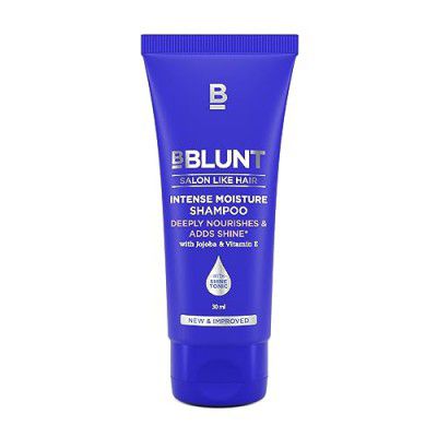 BBLUNT Intense Moisture Shampoo with Jojoba and Vitamin E for Dry & Frizzy Hair - 30 ml