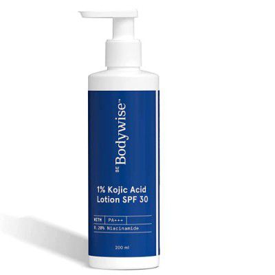 Be Bodywise 1% Kojic acid Lotion with Spf 30 PA+++ | 200 ml | with 0.20% Niacinamide & Glycerine 