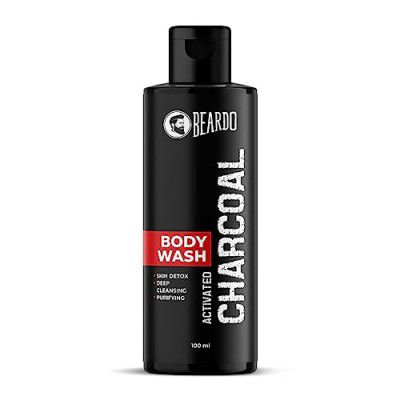 Beardo Activated Charcoal Anti-Pollution Body Wash, 100ml | Deep Pore Cleaning | Removes Dirt & Impurities | For Body & Face |