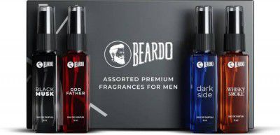 BEARDO Assorted Premium Perfume Gift Set for Men | Long Lasting Fragrances | 4 x 8 ml Eau de Parfum - 32 ml  (For Men & Women)