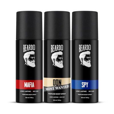 Beardo Deodorant Body Spray Set Men (120ml x 3)