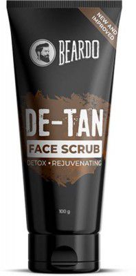 BEARDO DeTan Face Scrub for Men Improved Version| Blackhead | Natural Glow Scrub  (100 g)