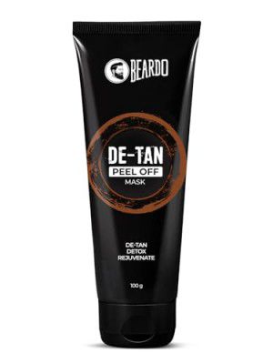 Beardo DeTan Peel off Face Mask for Men, 100g | Coffee Extract to Remove Tan & Deep Cleansing, Defeat Blackheads & Whiteheads, Face Mask for Glowing Skin