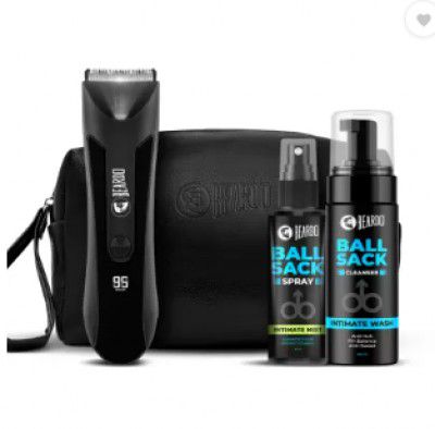 BEARDO Intimate Care Travel Kit | Incrediball Trimmer, Intimate Wash & Mist With Pouch (4 Items in the set)