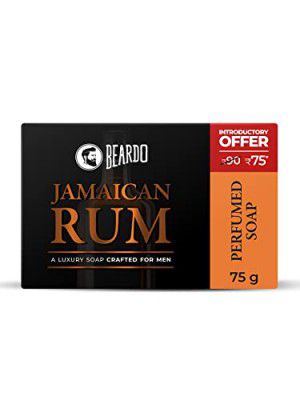 Beardo Jamaican Rum Perfumed Luxury Soap Crafted for Men, 75g