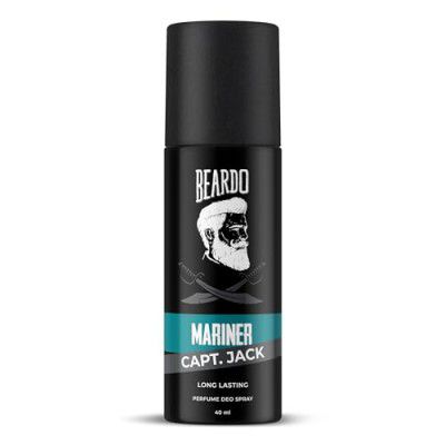 Beardo Mariner Capt Jack Perfume Body Spray, 40ml | Long Lasting Deo For Men | Day Body Spray Perfume for Men | Gift for Men | Fresh Scent, Aqua Notes