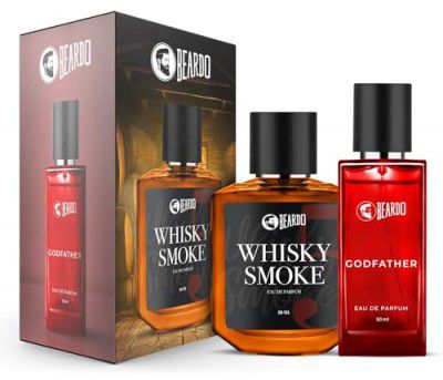 BEARDO Men Whisky Smoke & Godfather Liquid Perfume Combo (50 Ml X 2) | Lasting Liquid Perfume | Ideal Gift | Rakhi Gift for Brother | Friendship Day Gift