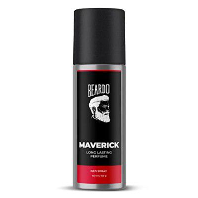 Beardo Perfume Body Spray for men - MAVERICK | Aromatic Fresh | No Gas Deo For Men | Long Lasting Deodrant for Men | Gift for Men, 150ml