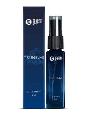 Beardo Perfume For Men - TSUNAMI, 8 ml | Intense Fresh - Marine Aromatic Notes | Strong Long Lasting Mens Perfume | EAU DE PARFUM Men|Ideal Gift For Men