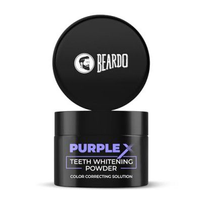 Beardo PurpleX Teeth Whitening Powder, 50g | Stain Removal and Teeth Whitening Solution | Peroxide Free