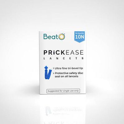 BeatO PrickEase Lancets | Glucometer Lancets Designed for Safe and Hassle-Free Blood Glucose Testing | Lancets for Glucometer (Pack of 10)