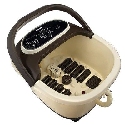 beatXP NatureTub Foot Spa Bubble Massager with 8 Shiatsu Rollers, Adjustable Temperature & Time Controlled Heating - Infrared Heat Therapy for Foot Pain Relief - All in One Home Salon with 1 Yr Warran