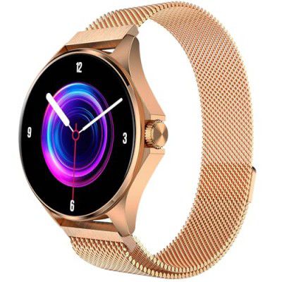 beatXP Nuke 1.32” Super AMOLED Display Bluetooth Calling Smart Watch, 466 * 466px, Metal Body, 500 Nits, 60Hz Refresh Rate, 100+ Sports Modes, 24/7 Health Tracking, IP67 (Gold with Metal Magnetic)