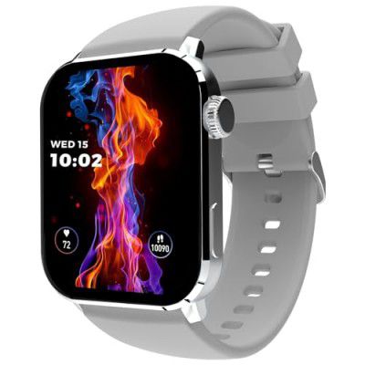 beatXP Unbound+ (1.8") AMOLED Display, Bluetooth Calling Smart Watch (Iced Silver)