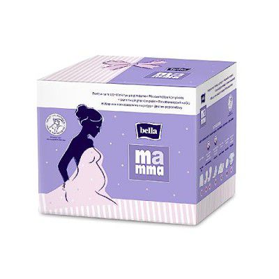 Bella Mamma Maternity Kit for New Mom & Baby | Special Gift Combi | High-Quality Maternity Pads, Breast Pads, Sanitary Napkin, Underpads & Baby Diaper | With Congratulations Card | Pack of 1