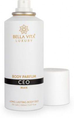 Bella vita organic CEO MAN Premium & Long Lasting Body Perfume DEO Luxury Fragrance For Men 150 ML Body Spray - For Men (150 ml)