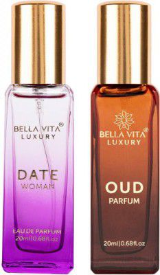 Bella vita organic DATE perfume & OUD perfume combo| Citrus, Sweet & Woody Notes |Long Lasting|  (2 Items in the set)