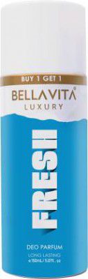 Bella vita organic Deo Fresh Unisex Body Parfum|Long lasting deodorant with Marine & Woody notes| Deodorant Spray - For Men & Women  (150 ml)