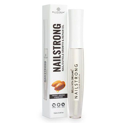 Bella Vita Organic Nail Strong Oil for Cuticle Care, Nail Growth & Strength With Goodness of Almond Oil -12 ml