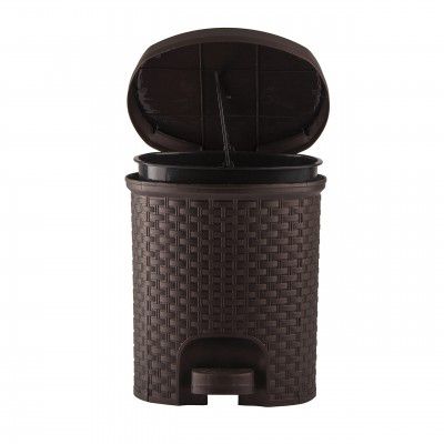 BELLAVIE Java Pedal Bin Big With Inner, 8 Litres, Matte Brown