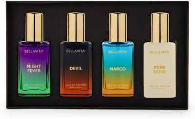 Bellavita Unisex Scents Gift Set|4x20ml|Long Lasting Perfume|Woody & Musk Fragrance Notes| Eau de Parfum - 80 ml  (For Men & Women)