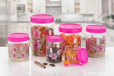 BELLMOND Plastic Grocery Container - 6000 ml  (Pack of 6, Pink)