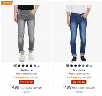 Ben Martin Jeans @ Flat ₹499