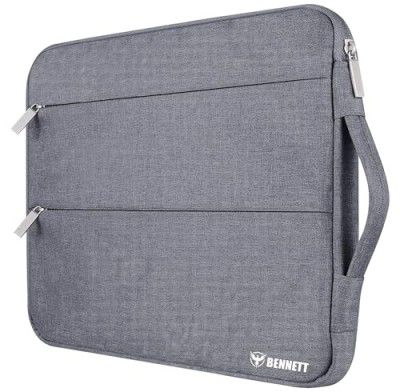 Bennett Nylon Drax Laptops, Tablets Laptop Bag Sleeve Case Cover Pouch for 13.3 inches Laptop Apple/Dell/Lenovo/ASUS/Hp/Samsung/Mi/MacBook/Ultrabook/Thinkpad/IdeaPad/Surfacepro Grey (Drax Sleeve)