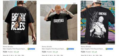 Benny Brooks Men's T-Shirt Upto 74% Off | Starts @299