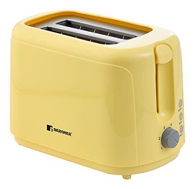 Bergner Swiss Home Pop Up Bread Toaster for Home (750 Watt, Yellow)