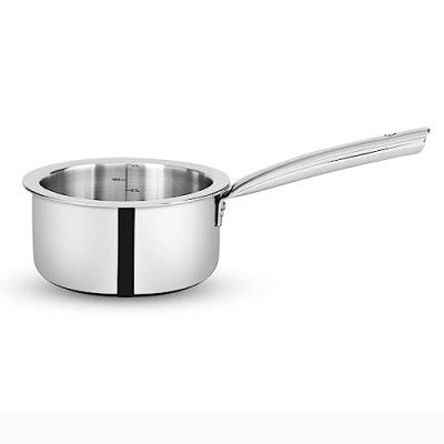 Bergner Tripro Triply Stainless Steel Saucepan/Milkpan/Teapan without Lid, 16 cm, Quick Heating, Induction & Gas Ready, Silver