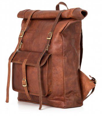 Berliner Bags Vintage Leather Backpack Leeds, Large Waterproof Bookbag for Men and Women