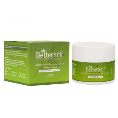 BetterSelf Natural Aloe Vera Gel for Face with Hyaluronic Acid and Beetroot Extract for Anti-aging and smooth skin, Aloevera Gel Gel for Glowing Skin, PET Jar 200g