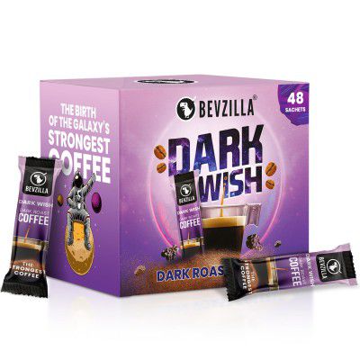 Bevzilla 48 Black Roast Coffee Sachets - 96 Grams(Dark Wish Coffee)