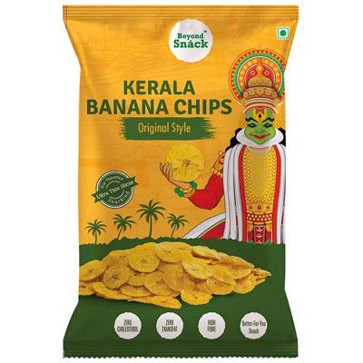 Beyond Snack Natural Kerala Banana Chips Healthy and Delicious Snacks- No Hand Touch- Original Style Salted 600gms