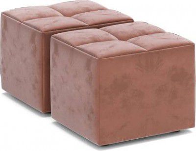 Bharat Lifestyle Foam Cube Ottoman (Finish Color - Peach, DIY(Do-It-Yourself))