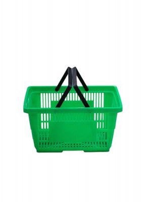 Bigapple 28L Shopping Basket - Green. (Pack of 2)