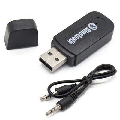 BigPlayer Bluetooth Stereo Adapter Audio Receiver 3.5Mm Music Wireless HiFi Dongle Transmitter USB MP3 Speaker Car- Black